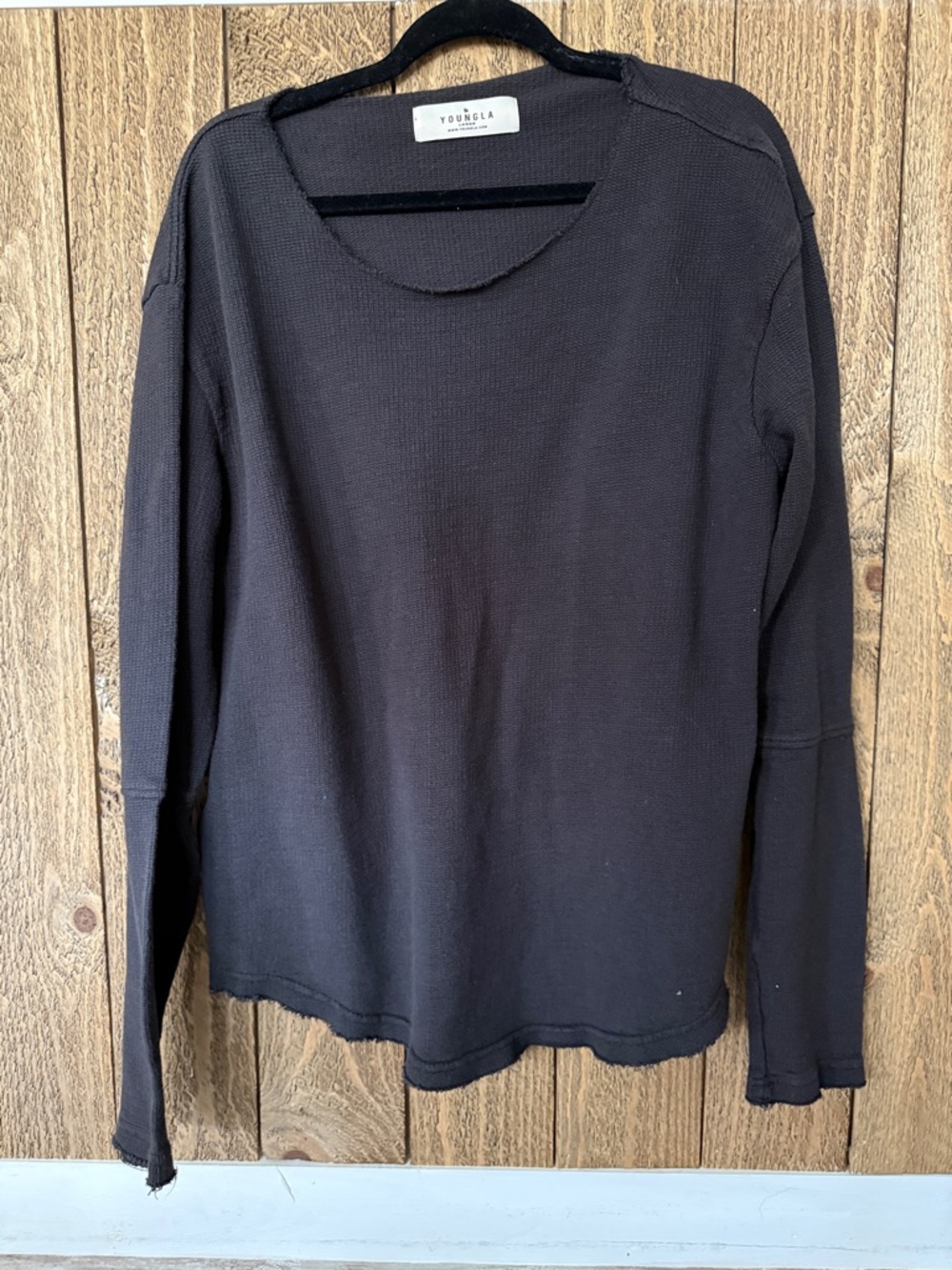 YoungLA Men's  Reign Everyday Black Long Sleeve Pullover ~ Size: Large